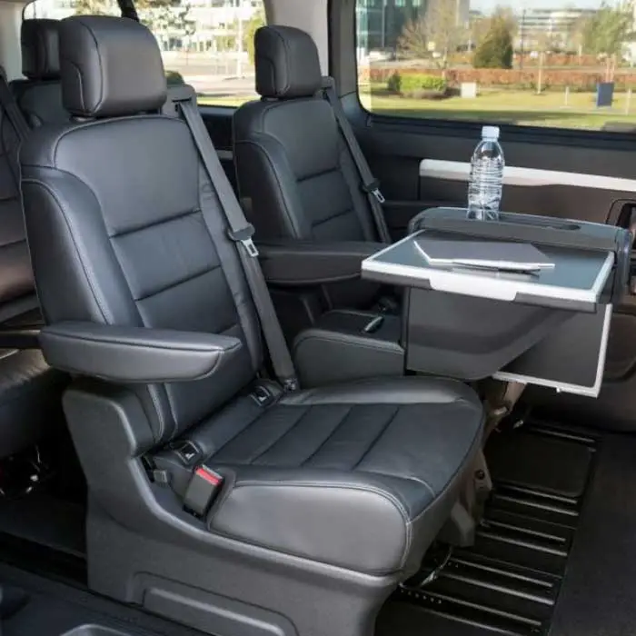 Comfortable interior of our transfer vehicle